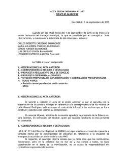 ACTA SESION ORDINARIA Nº 100 CONCEJO MUNICIPAL