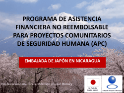 Presentación APC - Embajada del Japón en Nicaragua