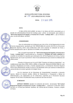 R.D.R. Nº 090-2015-DRAT - Dirección Regional de Agricultura