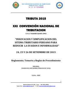 tributa 2015 xxi convención nacional de tributacion