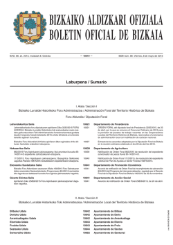 BIZKAIKO ALDIZKARI OFIZIALA BOLETIN OFICIAL DE BIZKAIA