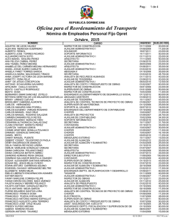 Nomina Fijo OPRET Octubre 2015