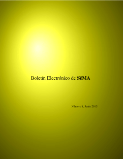 Boletín Electrónico SeMA 008 (Junio 2015)