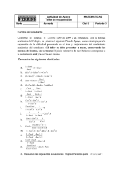 Matemáticas - Instituto Ferrini