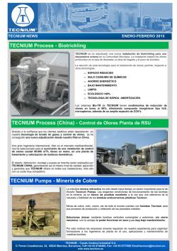 TECNIUM Process - Biotrickling TECNIUM Pumps