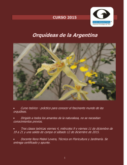 “Orquídeas de la Argentina”. MiÃ©rcoles 4