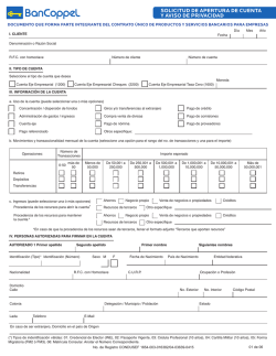SOLICITUD DE APERTURA DE CUENTA Y AVISO DE PRIVACIDAD