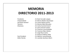Memoria del Presidente 2011-2013 - Sociedad de Neurocirugía de