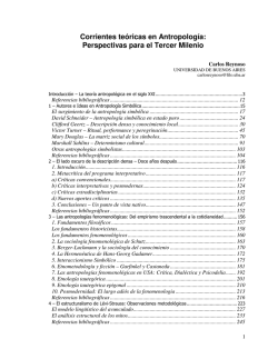 Corrientes teóricas en Antropología: Perspectivas