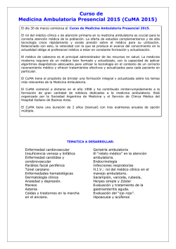 CUMA PRESENCIAL 2015 - Sociedad Argentina de Medicina