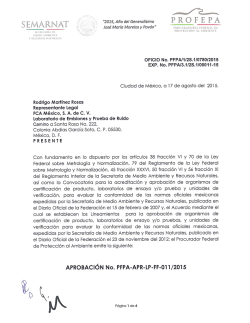 "2015, Año del Generalísimo P R O F E P A