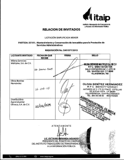 Invitaciones. Requisición DAF/077/2015.