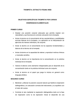 TROMPETA. EXTRACTO PÁGINA WEB OBJETIVOS ESPECÍFICOS