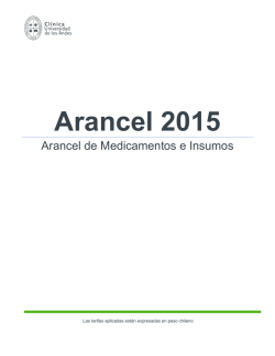 Arancel 2015 - Clínica Universidad de Los Andes