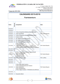 Fuerteventura - Federación Canaria de Natación