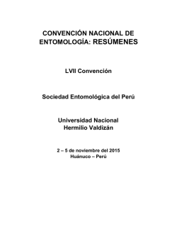 Programa Final - Sociedad Entomológica del Perú