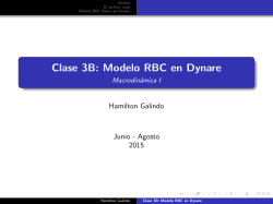 Clase 3B: Modelo RBC en Dynare