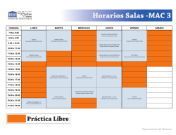 Horarios Salas -MAC 3 - Escuela De Artes Y Letras
