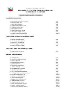 resultados - Municipalidad Distrital de Cayma