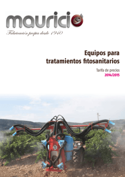 Equipos para tratamientos fitosanitarios
