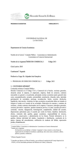 Derecho Comercial I