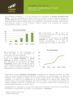 FOINBRA SAPI DE CV REPORTE TRIMESTRAL IT 2015