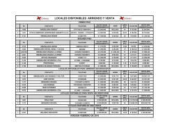 LOCALES DISPONIBLES ARRIENDO