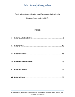 Tesis relevantes publicadas en el Semanario Judicial de la
