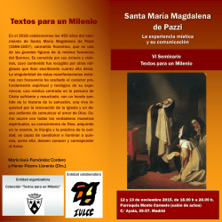 Santa María Magdalena de Pazzi Textos para un Milenio