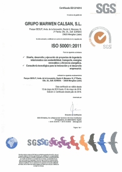 ISO 50001 - GRUPO MARWEN CALSAN
