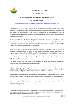 El paradigma neuro-cuántico en la terapia floral.