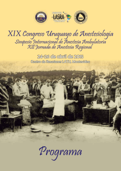 Programa - SAU &ndash; Sociedad de Anestesiolog&iacute;a del Uruguay