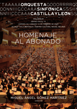 Homenaje al abonado - Auditorio Miguel Delibes