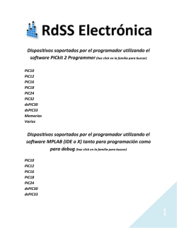 Dispositivos soportados por el programador utilizando el