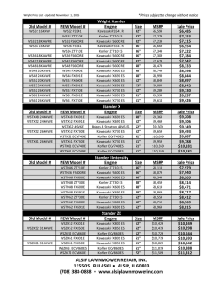 ALSIP LAWNMOWER REPAIR, INC. 11550 S. PULASKI &bull; ALSIP, IL