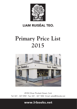 Primary Price List 2015