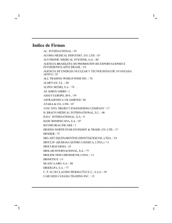 Indice de Firmas - Promoci&oacute;n de Eventos