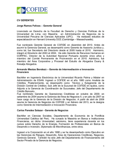 CV GERENTES Jorge Ramos Felices – Gerente