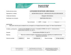 Licitaciones por Invitación de Obra Pública 2015