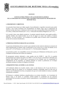 Bases completas de la convocatoria