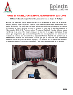 Rueda de Prensa, Funcionarios Administración 2015-2018