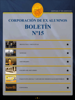 Bolet&iacute;n Interno N&deg; 15 CORPORACI&Oacute;N DE EX ALUMNOS