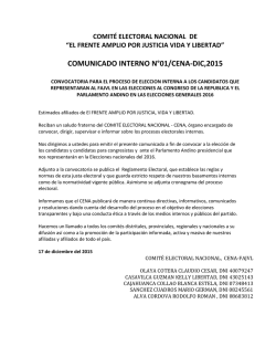 Convocatoria Congresales