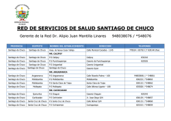 RED DE SERVICIOS DE SALUD SANTIAGO DE CHUCO