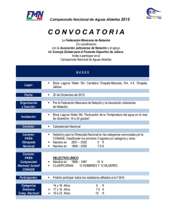 C O N V O C A T O R I A - Federación Mexicana de Natación