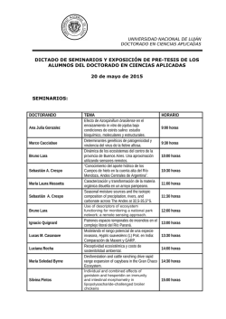 DICTADO DE SEMINARIOS Y EXPOSICIÓN DE PRE
