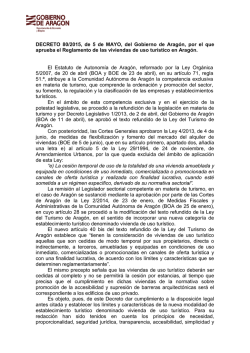 Texto del Decreto 80/2015 de Viviendas de Uso Turístico