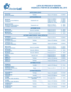 MEDERILAB lista de precios sexta edicion noviembre 2015 editable