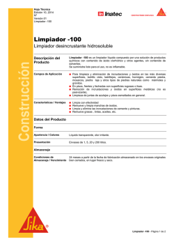 Limpiador -100 - Sika Paraguay