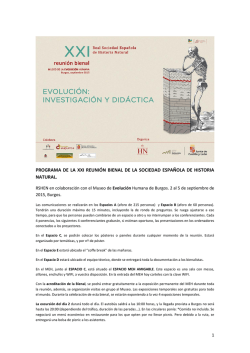 Consulta aquí el programa. - Museo de la Evolución Humana